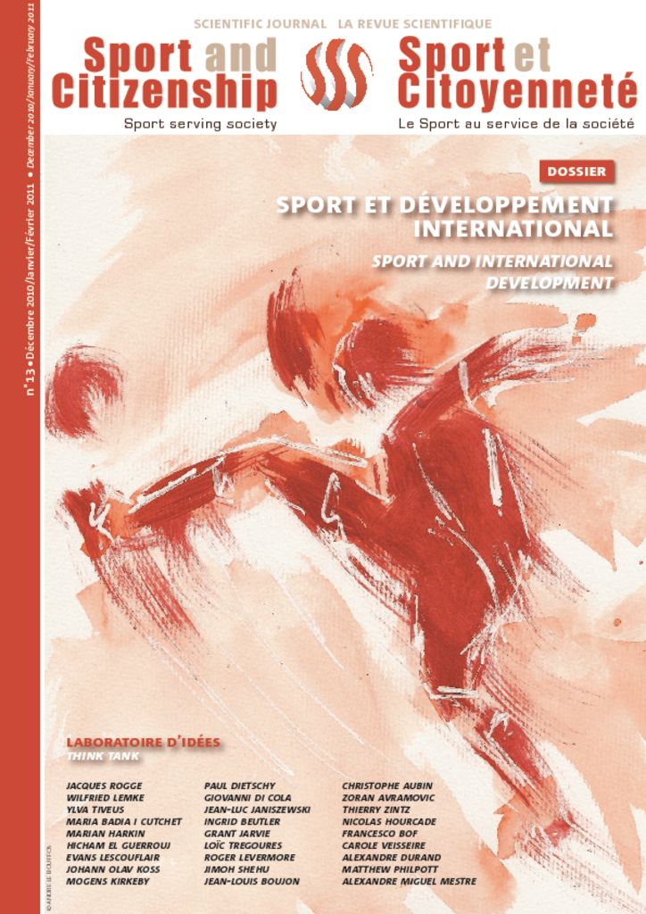 Sport Et Développement International - Revue N°13 - Sport Et Citoyenneté