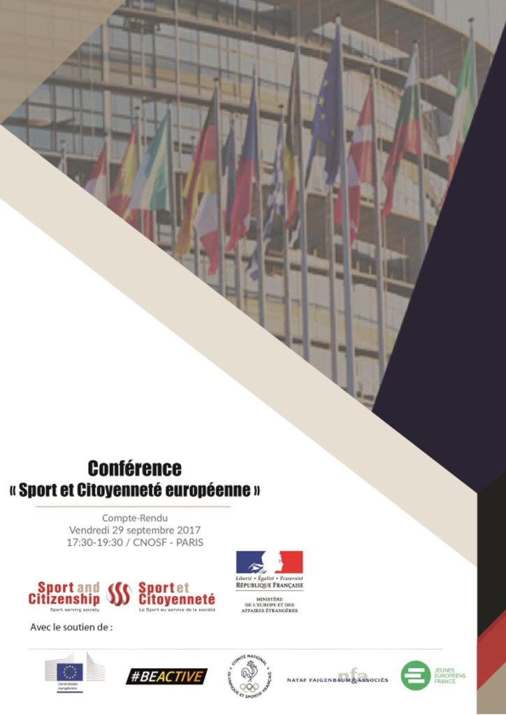 Compte rendu – Conférence : « Sport et citoyenneté européenne »