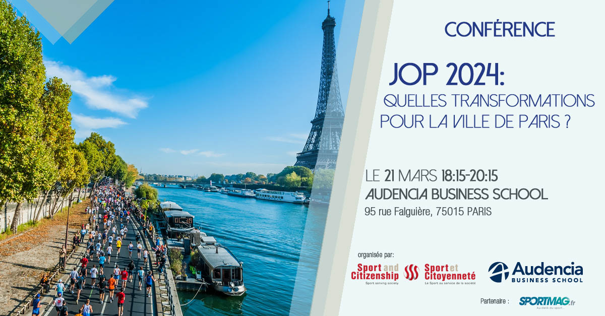 Conférence –   JOP 2024:  Quelles transformations pour la ville de Paris ?