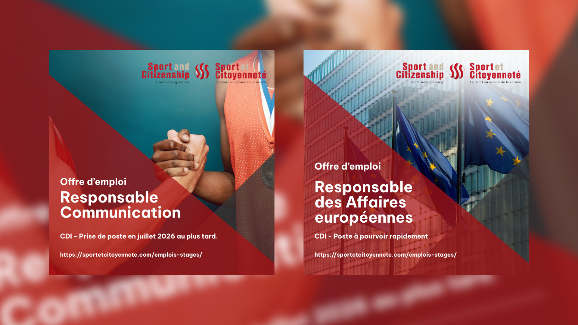 Sport et Citoyenneté recrute